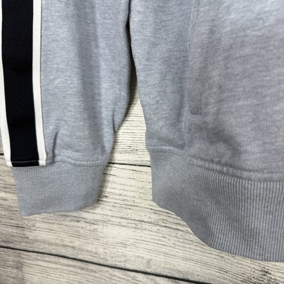 Penguin Zippered Gray Cotton Navy Mock Neck Hoody Size XL - Picture 4 of 11